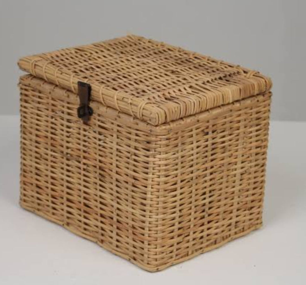 Basket with Lock – Cane (Multiple Sizes)