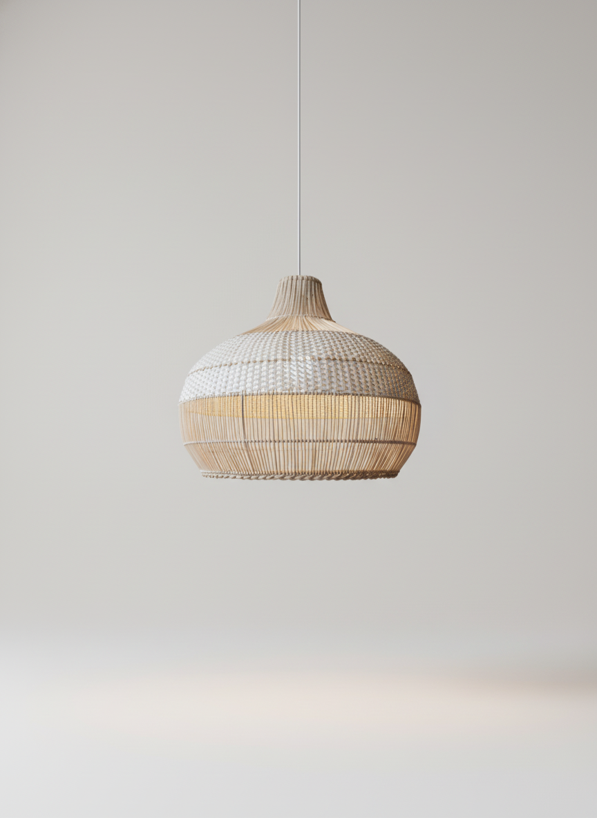 Cane & Rope Dome Pendant Lamp Shade