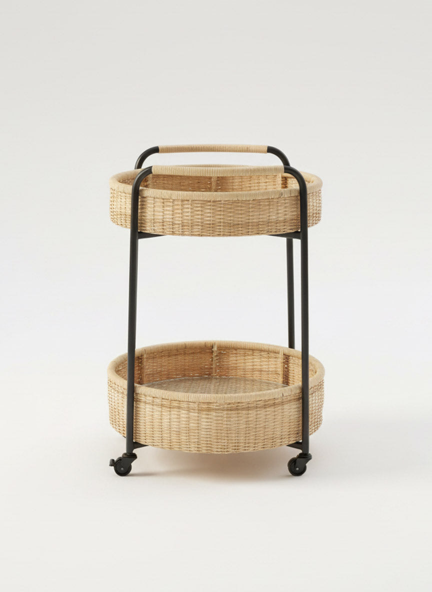 Round Two-Tier Cane Trolley (22 inch, 32 inch height)