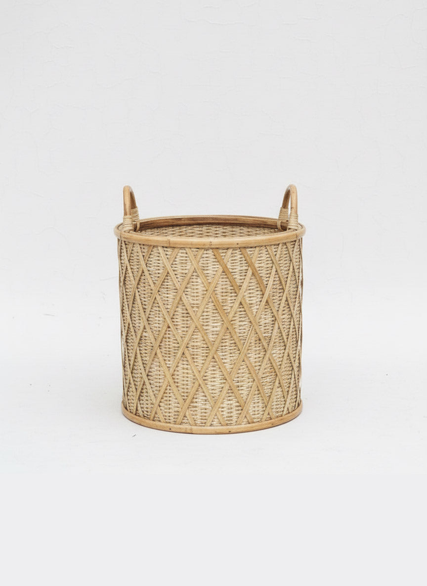Diamond Weave Cane Planter