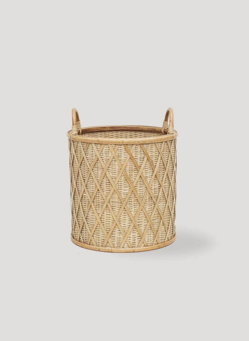Diamond Weave Cane Planter
