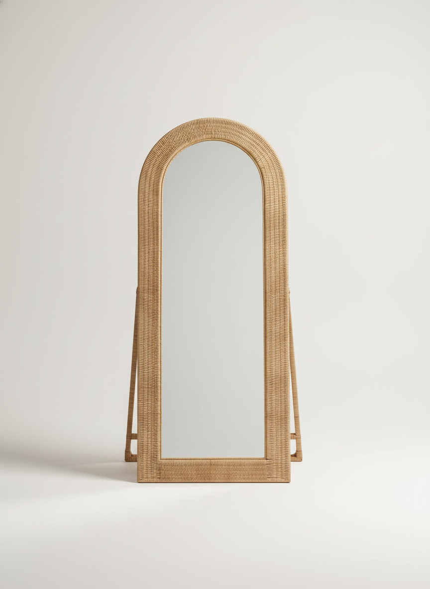 Arch Full-Length Mirror – Cane (5ft & 6ft)