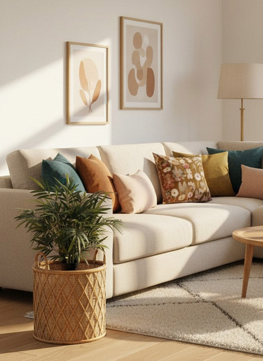 Diamond Weave Cane Planter