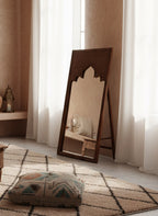 Moroccan Arch Cane Mirror with Stand