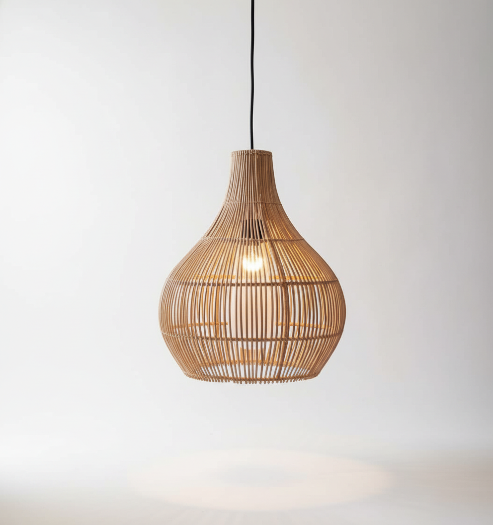 Bamboo Drop Pendant Lamp Shade