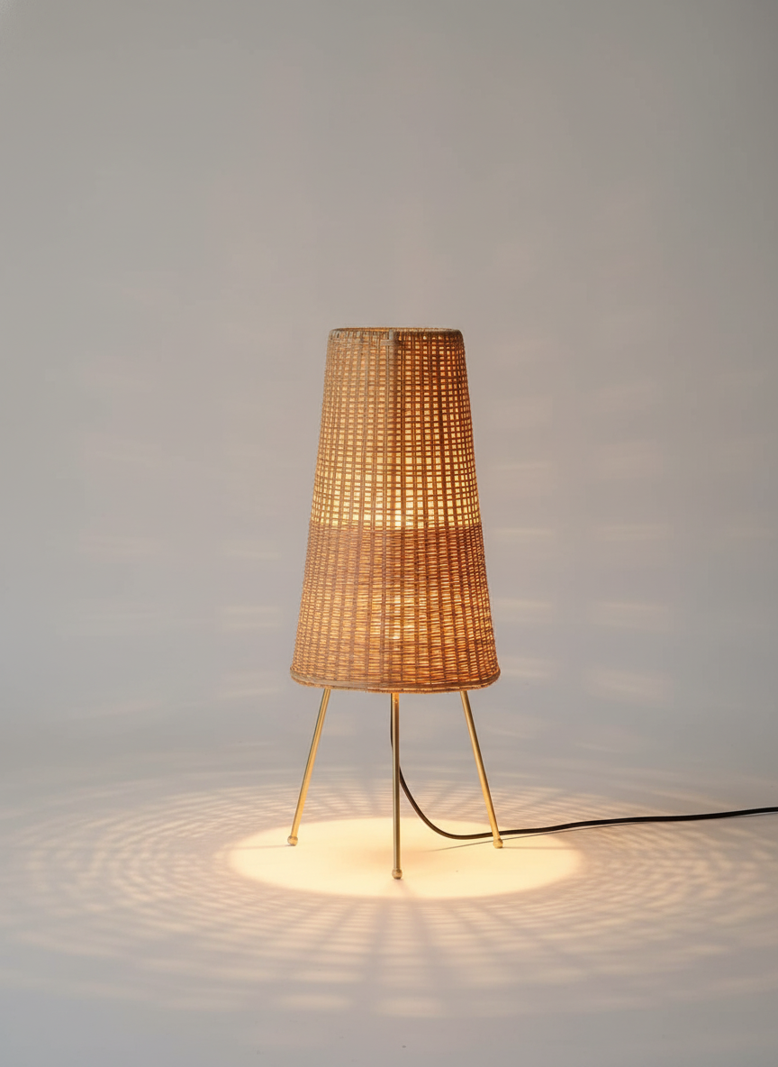 Handwoven Bamboo Table Lamp Shade